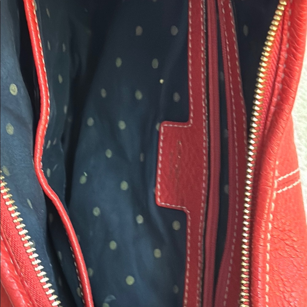 Kate Spade vintage Red orange Leather shoulder Bag - Picture 8 of 10